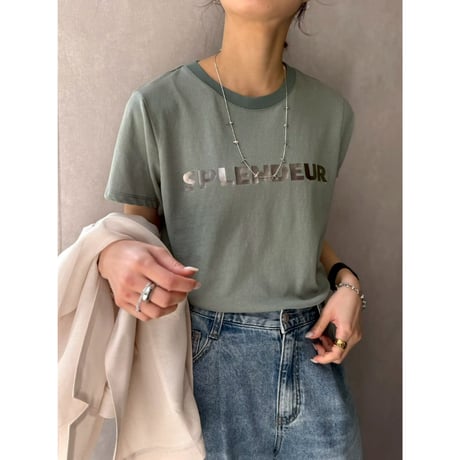 【 cafune 】　high twist cotton logo tee