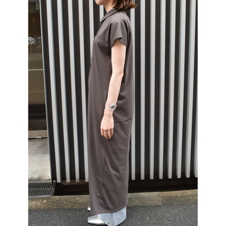 【 ROSIEE 】 ワンポイントロゴ刺繍ポロ衿ワンピース