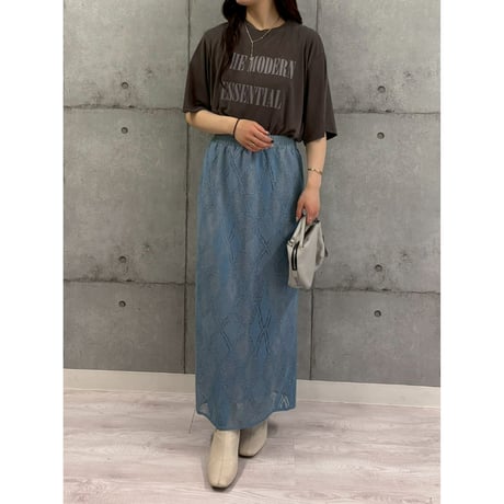 【 ROSIEE 】　ソフト風合いフロッキープリントTシャツ