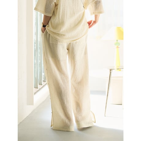 【 YENN 】 SIDE EYELET PANTS