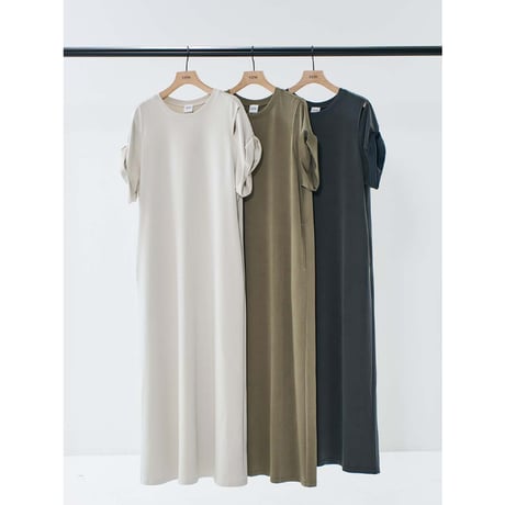 【 YENN 】 EYELETS TEE DRESS