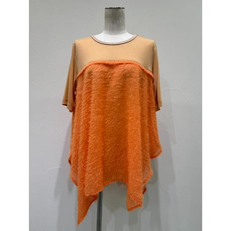 【 CYAN TOKYO 】 スクエアヘムフェザーコンビTOPS