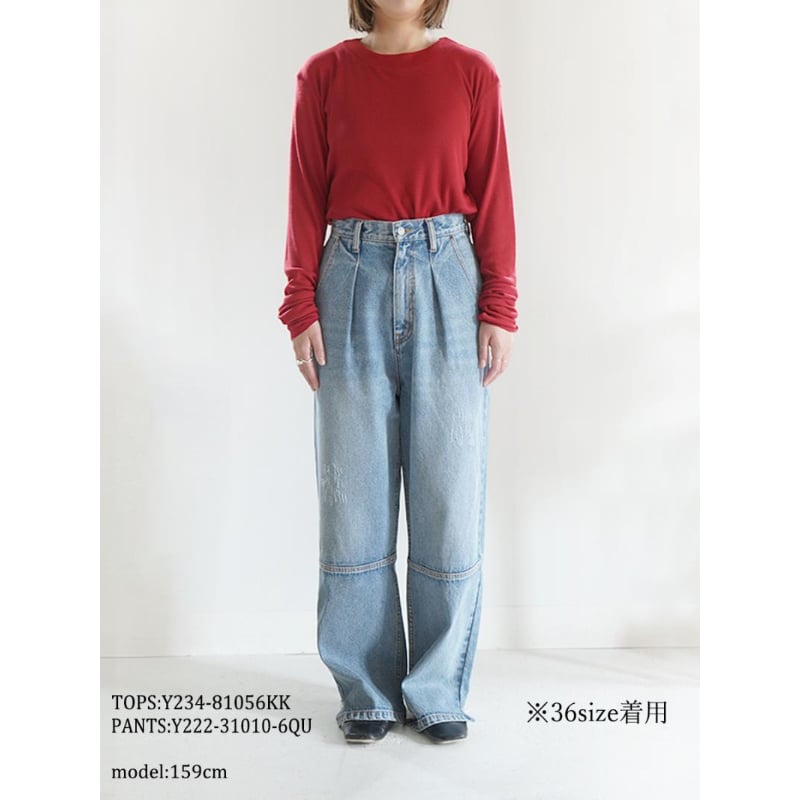 YENN 】HIGH RISE TUCK WIDE PT | selectshop RJ