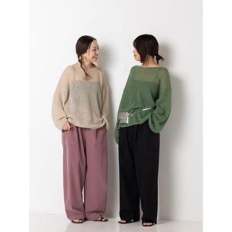 【 YENN 】　SHEER MOHAIR KNIT PO(納期：9月上旬～中旬)