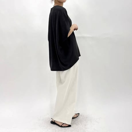 【 cafune 】　mat georgette cocoon pullover