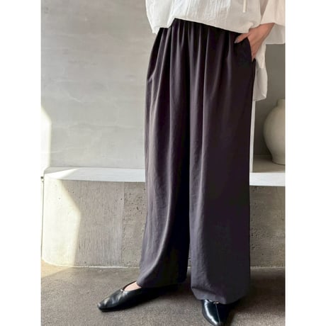 【 cafune 】 mat stretch georgette wide easy pants