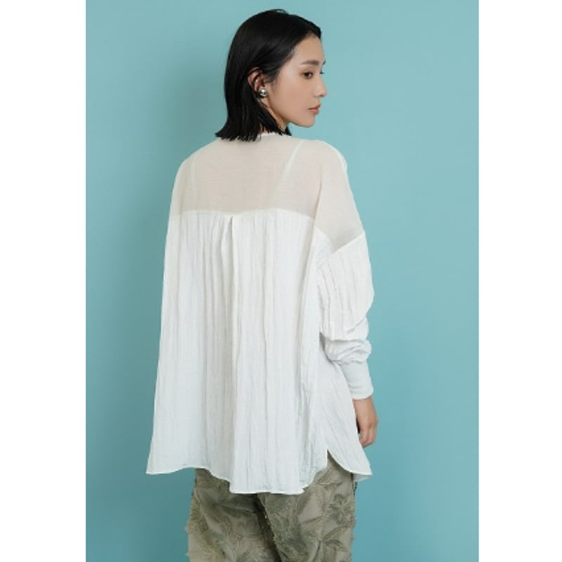 CYAN TOKYO 】グロッシーワッシャーブラウス | selectshop RJ CYAN TOKYO 】グロッシーワッシャーブラウス | selectshop RJ