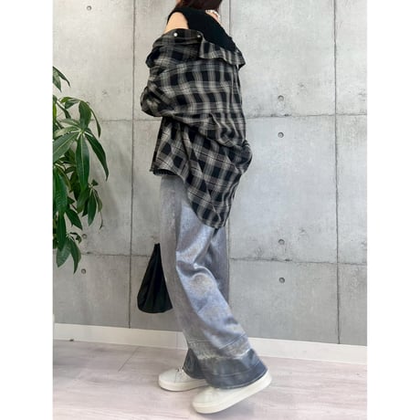 【 ROSIEE 】 ダブルフェイスチェックシャツ