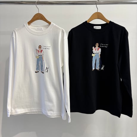 【 ROSIEE 】女の子柄プリントロングTシャツ