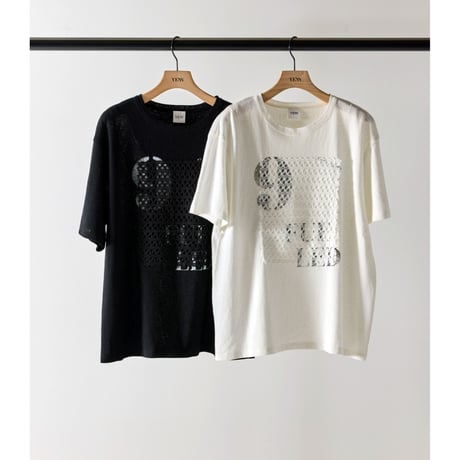 【 YENN 】 LACE FRAME LOGO TEE