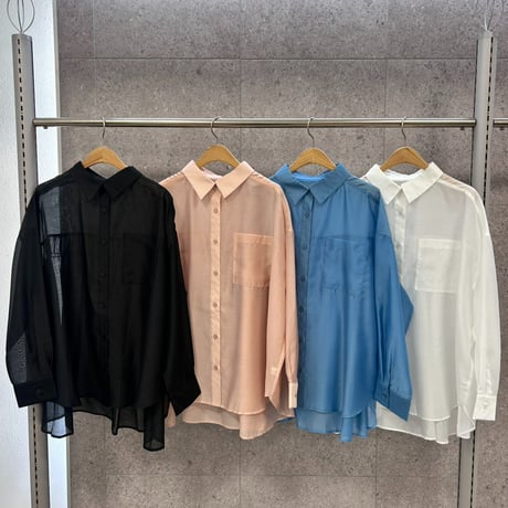 【 ROSIEE 】 後ろシャーリングシアーシャツ