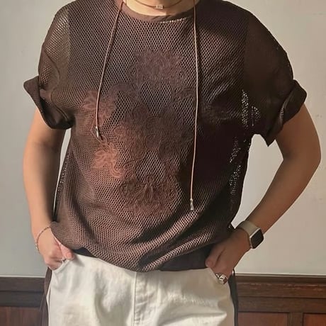 【 PRIORITY 】　アイレットレースメッシュT