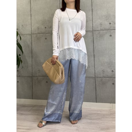 【 ROSIEE 】 大人可愛い裾レースTOPS
