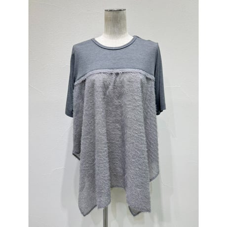 【 CYAN TOKYO 】 スクエアヘムフェザーコンビTOPS