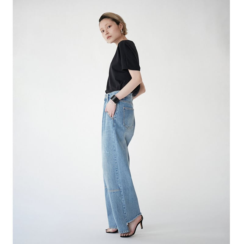 YENN 】HIGH RISE TUCK WIDE DENIM PT | selects...