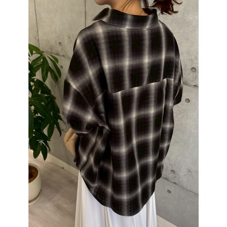 【 ROSIEE 】 ダブルフェイスチェックシャツ