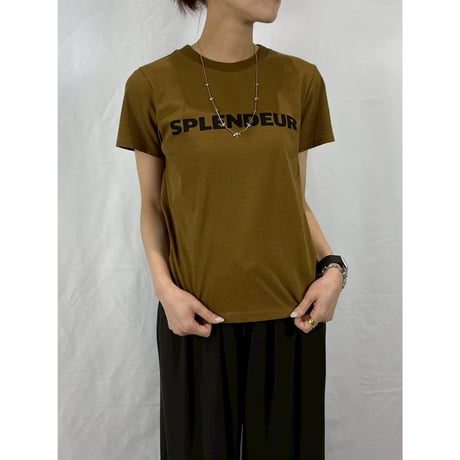 【 cafune 】　high twist cotton logo tee