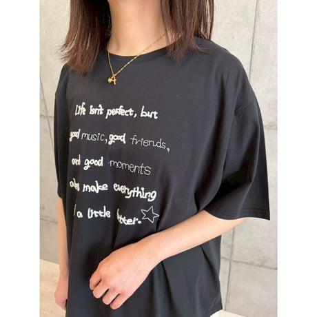 【 ROSIEE 】手書きロゴ刺繍Tシャツ