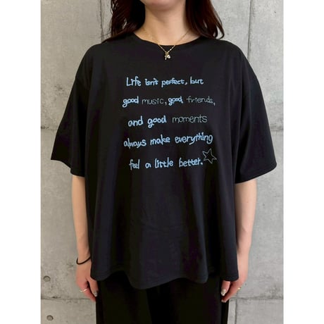 【 ROSIEE 】手書きロゴ刺繍Tシャツ