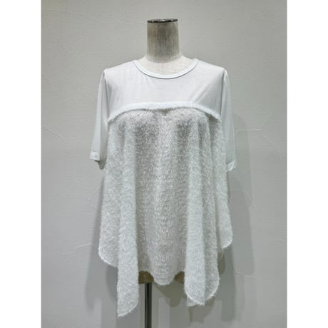 【 CYAN TOKYO 】 スクエアヘムフェザーコンビTOPS