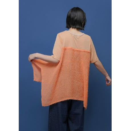 【 CYAN TOKYO 】 スクエアヘムフェザーコンビTOPS