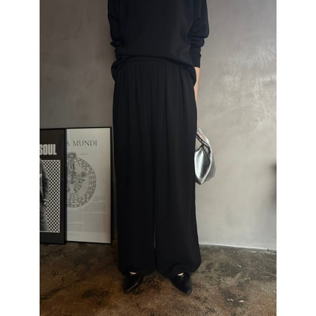 【 cafune 】 mat stretch georgette wide easy pants