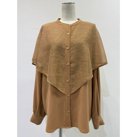 【 CYAN TOKYO 】　ラメメッシャケープレイヤーシャツ
