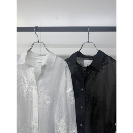 【 cafune 】 sheer embroidery shirt
