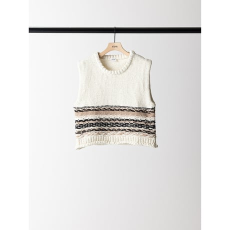 【 YENN 】　MOLE JACQUARD VEST
