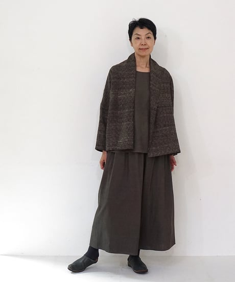 ジャケット ラグラン ジャカード クバ 黒 6665JcB