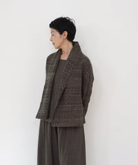 ジャケット ラグラン ジャカード クバ 黒 6665JcB
