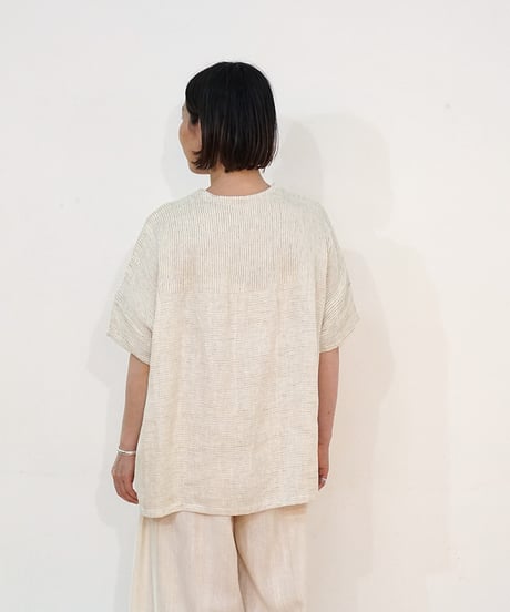kotiチュニック 麻シルク 白 6976lW