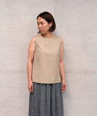 タンクトップ ボートネック コットンナーシ ナチュラル 6005cn