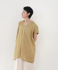 kotiチュニック 麻シルク 黄色 6976lY