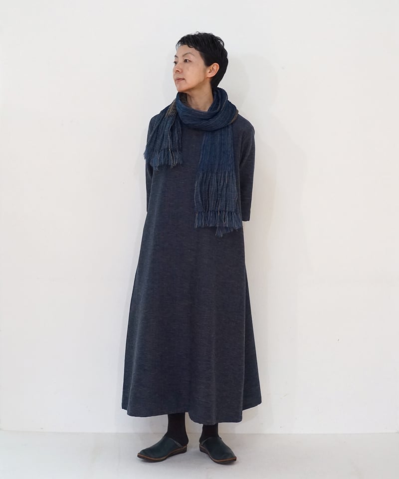 ストール 薄艸 藍 2307I | MAKI TEXTILE STUDIO online shop