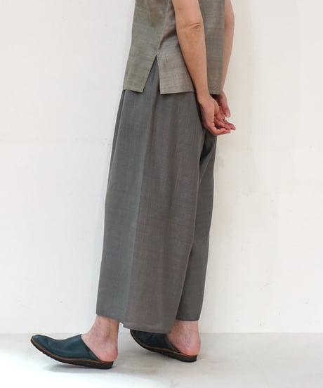 パンツ プレーン シルクオルガンザ グレー 6864mvG