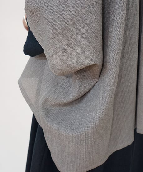 ショルダーベスト シルクオルガンザ shrink グレー 6575smvG