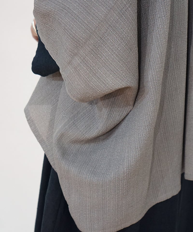 ショルダーベスト シルクオルガンザ shrink グレー 6575smvG | MAKI TE