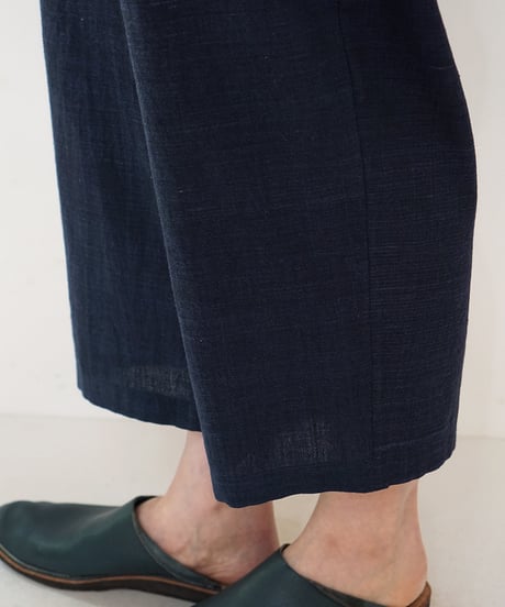 カディ パンツ シンプルショート 紺 K6860DB