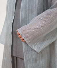 真南風 ハオリlong 細縞シルク 白藍 MA730STIW