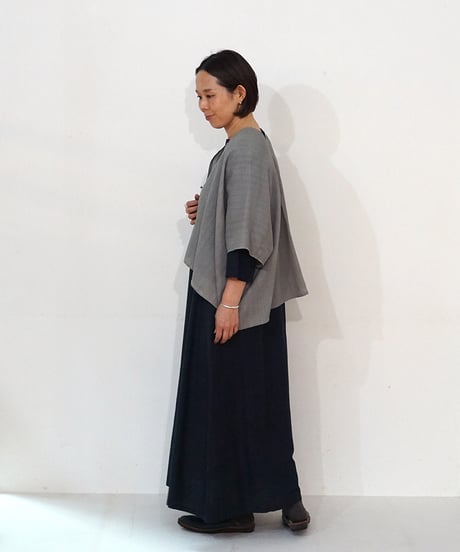 ショルダーベスト シルクオルガンザ shrink グレー 6575smvG