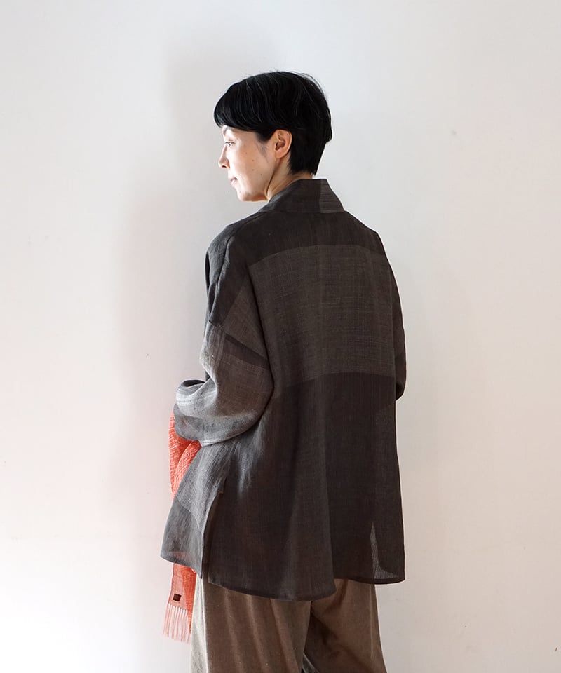 machatt マチャット　エンブロイダリーウールジャケット ジャケット ストレート マルダウール チャコール 6626MaC | MAKI