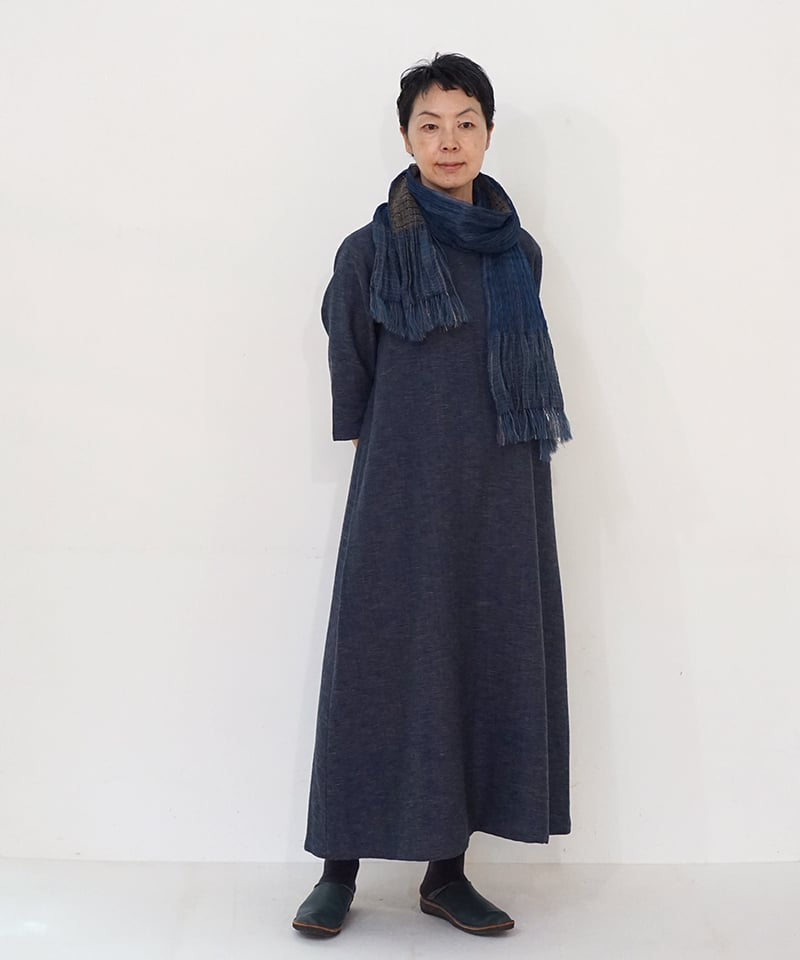 ストール 薄艸 藍 2307I | MAKI TEXTILE STUDIO online shop