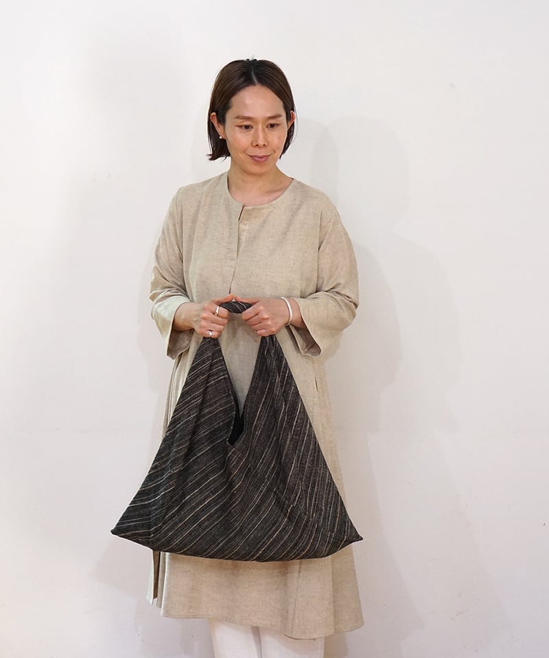 あずま袋 大 mix weave 黒 8019mixB | MAKI TEXTILE STU