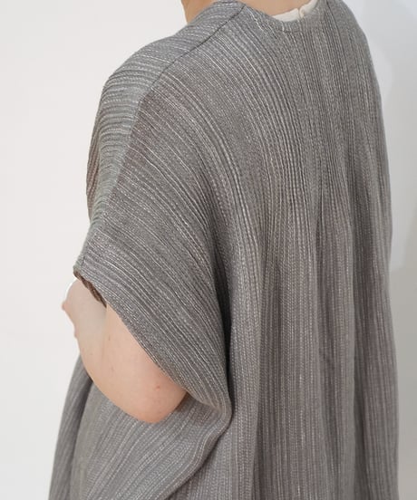 kotiチュニック 麻シルク グレー 6976lG
