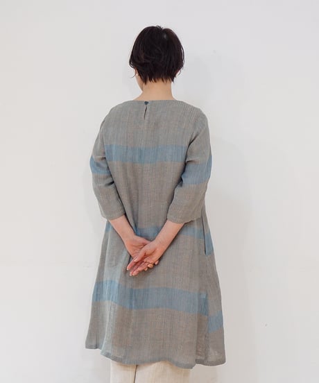 クルタ ボートネック ウネミックス ライトブルー 6981UnnLBl