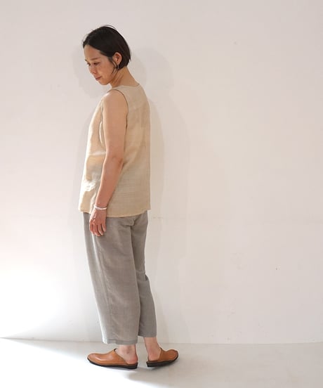 パンツ シンプルショート ノイルストライプ グレー 6860novG