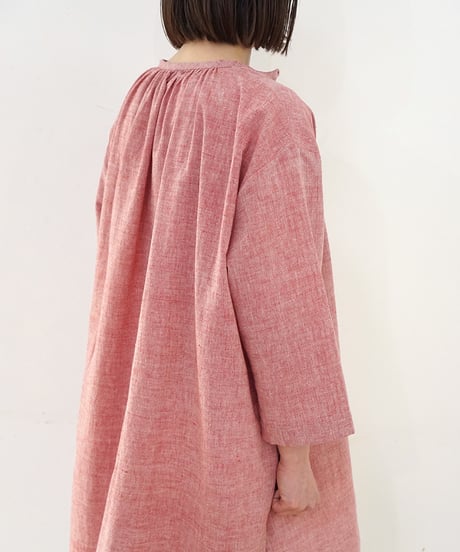 カディ ブラウス フロントスリットlong ピンク K6175P