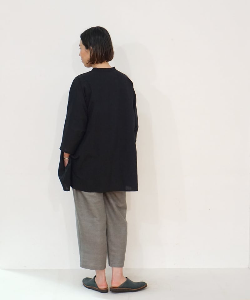 マンガラギリ シャツ ゆったり 黒 M6205B | MAKI TEXTILE STUDIO