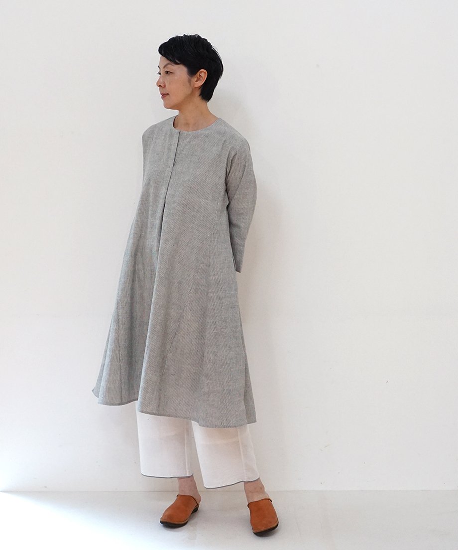 カディ チュニック マチ 白黒ピンストライプ K6977WBpst | MAKI TEXTIL